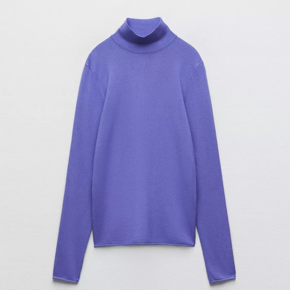 Zara Soft Knit Long Sleeve Turtleneck Sweater